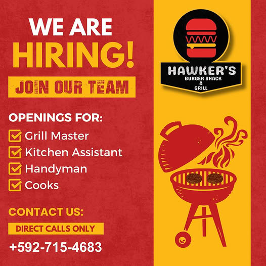 Grill Masters Job in Guyana
Kitchen Assistants Job in Guyana
Cooks Job in Guyana
Handymen Job in Guyana
