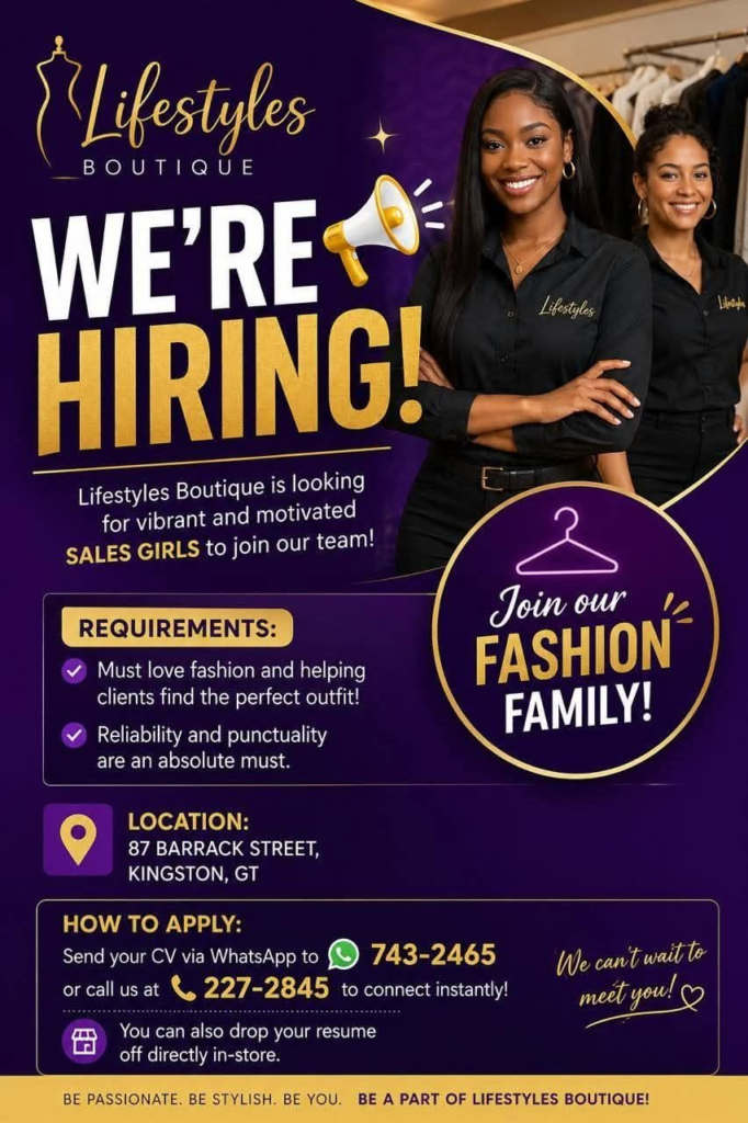 sales girls job in guyana