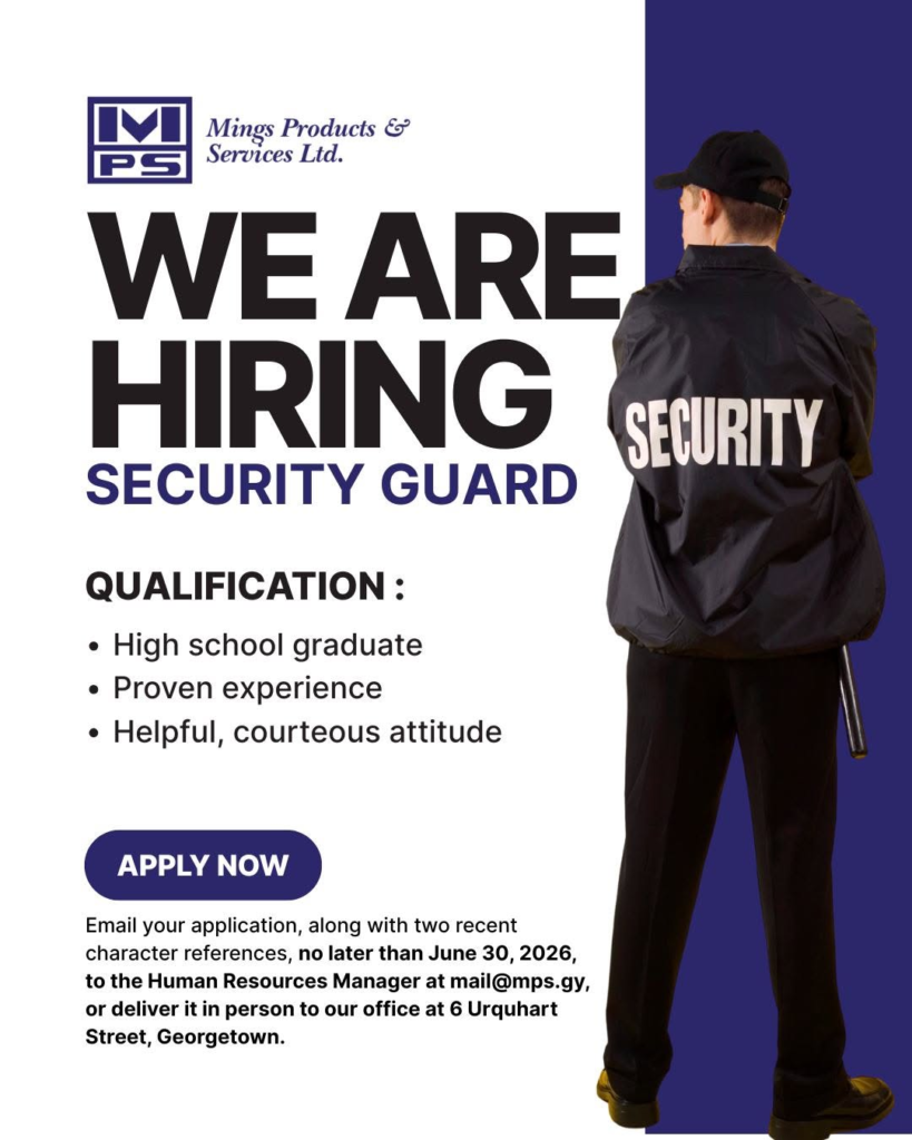 Security Guard job in guyana