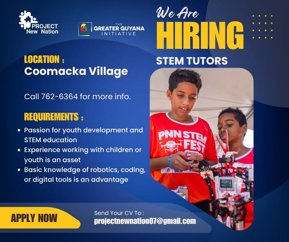 stem tutors job in guyana