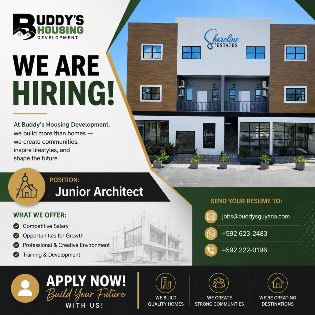 junior architect job in guyana