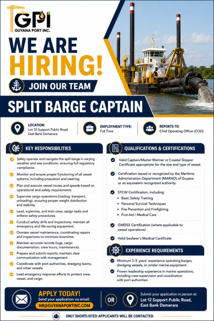 jobs in guyana
Urgent jobs in guyana
Vacancies in Guyana 2026
Urgent vacancies in Guyana