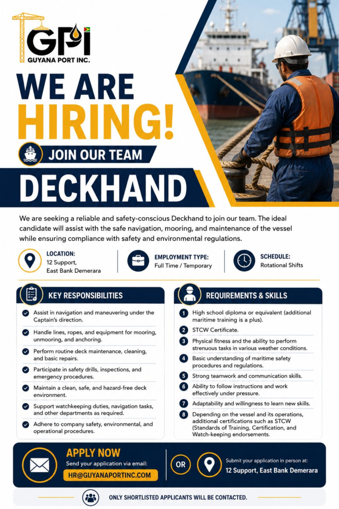jobs in guyana
Urgent jobs in guyana
Vacancies in Guyana 2026
Urgent vacancies in Guyana