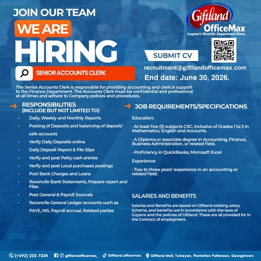 jobs in guyana
Urgent jobs in guyana
Vacancies in Guyana 2026
Urgent vacancies in Guyana