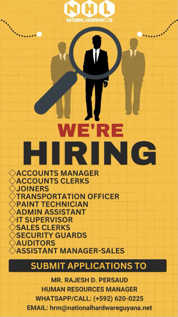 Jobs in Guyana
Urgent Jobs in Guyana
Urgent Vacancies in Guyana
Vacancies in Guyana 2026
Latest Vacancies in Guyana 2026
Part-Time Jobs in Guyana
Jobs in Guyana for Foreigners
Work From Home Jobs in Guyana
Driver Jobs in Guyana
High-Paying Jobs in Guyana
No Experience Jobs in Guyana
Jobs in Guyana with No Experience Required
Latest Jobs in Guyana
New Jobs in Guyana
Jobs Hiring Now in Guyana
Immediate Hiring in Guyana
Full-Time Jobs in Guyana
Entry-Level Jobs in Guyana
Online Jobs in Guyana
Government Jobs in Guyana
Oil and Gas Jobs in Guyana
Remote Jobs in Guyana
Female Jobs in Guyana
Jobs in Georgetown, Guyana
Jobs in Berbice, Guyana
Jobs in Linden, Guyana
Weekend Jobs in Guyana
