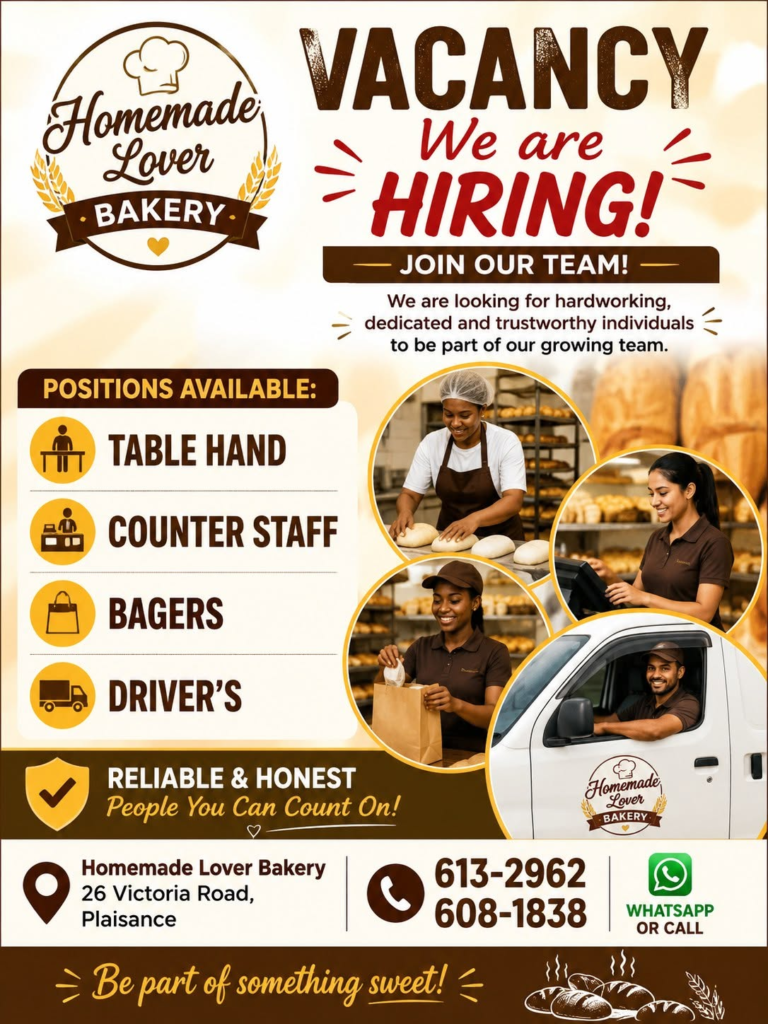 Jobs in Guyana
Urgent Jobs in Guyana
Urgent Vacancies in Guyana
Vacancies in Guyana 2026
Latest Vacancies in Guyana 2026
Part-Time Jobs in Guyana
Jobs in Guyana for Foreigners
Work From Home Jobs in Guyana
Driver Jobs in Guyana
High-Paying Jobs in Guyana
No Experience Jobs in Guyana
Jobs in Guyana with No Experience Required
Latest Jobs in Guyana
New Jobs in Guyana
Jobs Hiring Now in Guyana
Immediate Hiring in Guyana
Full-Time Jobs in Guyana
Entry-Level Jobs in Guyana
Online Jobs in Guyana
Government Jobs in Guyana
Oil and Gas Jobs in Guyana
Remote Jobs in Guyana
Female Jobs in Guyana
Jobs in Georgetown, Guyana
Jobs in Berbice, Guyana
Jobs in Linden, Guyana
Weekend Jobs in Guyana