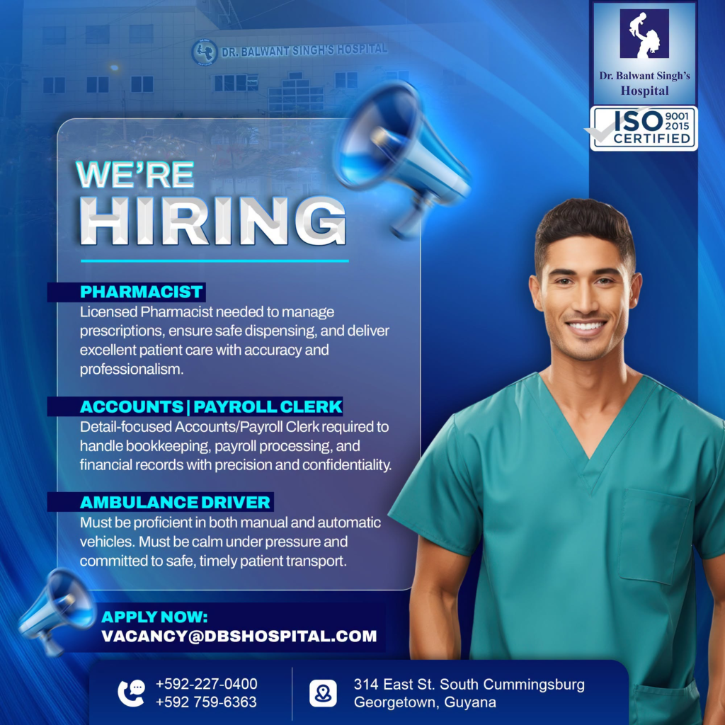 Jobs in Guyana
Urgent Jobs in Guyana
Urgent Vacancies in Guyana
Vacancies in Guyana 2026
Latest Vacancies in Guyana 2026
Part-Time Jobs in Guyana
Jobs in Guyana for Foreigners
Work From Home Jobs in Guyana
Driver Jobs in Guyana
High-Paying Jobs in Guyana
No Experience Jobs in Guyana
Jobs in Guyana with No Experience Required
Latest Jobs in Guyana
New Jobs in Guyana
Jobs Hiring Now in Guyana
Immediate Hiring in Guyana
Full-Time Jobs in Guyana
Entry-Level Jobs in Guyana
Online Jobs in Guyana
Government Jobs in Guyana
Oil and Gas Jobs in Guyana
Remote Jobs in Guyana
Female Jobs in Guyana
Jobs in Georgetown, Guyana
Jobs in Berbice, Guyana
Jobs in Linden, Guyana
Weekend Jobs in Guyana