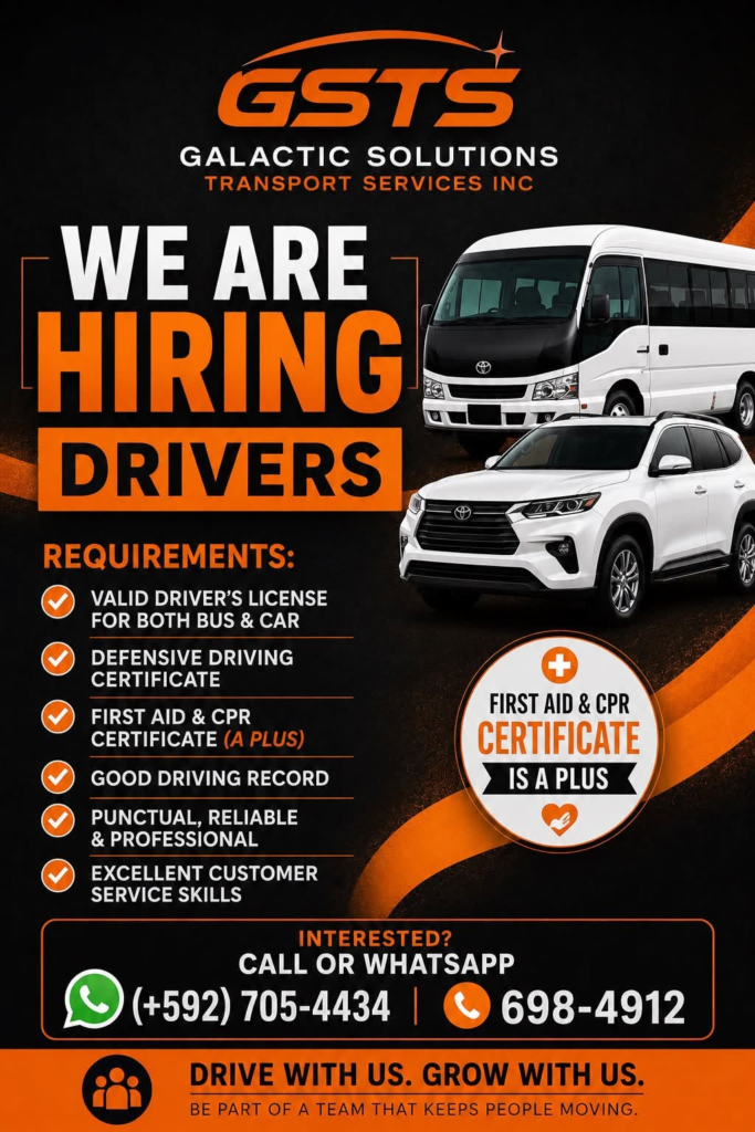 Jobs in Guyana
Urgent Jobs in Guyana
Urgent Vacancies in Guyana
Vacancies in Guyana 2026
Latest Vacancies in Guyana 2026
Part-Time Jobs in Guyana
Jobs in Guyana for Foreigners
Work From Home Jobs in Guyana
Driver Jobs in Guyana
High-Paying Jobs in Guyana
No Experience Jobs in Guyana
Jobs in Guyana with No Experience Required
Latest Jobs in Guyana
New Jobs in Guyana
Jobs Hiring Now in Guyana
Immediate Hiring in Guyana
Full-Time Jobs in Guyana
Entry-Level Jobs in Guyana
Online Jobs in Guyana
Government Jobs in Guyana
Oil and Gas Jobs in Guyana
Remote Jobs in Guyana
Female Jobs in Guyana
Jobs in Georgetown, Guyana
Jobs in Berbice, Guyana
Jobs in Linden, Guyana
Weekend Jobs in Guyana