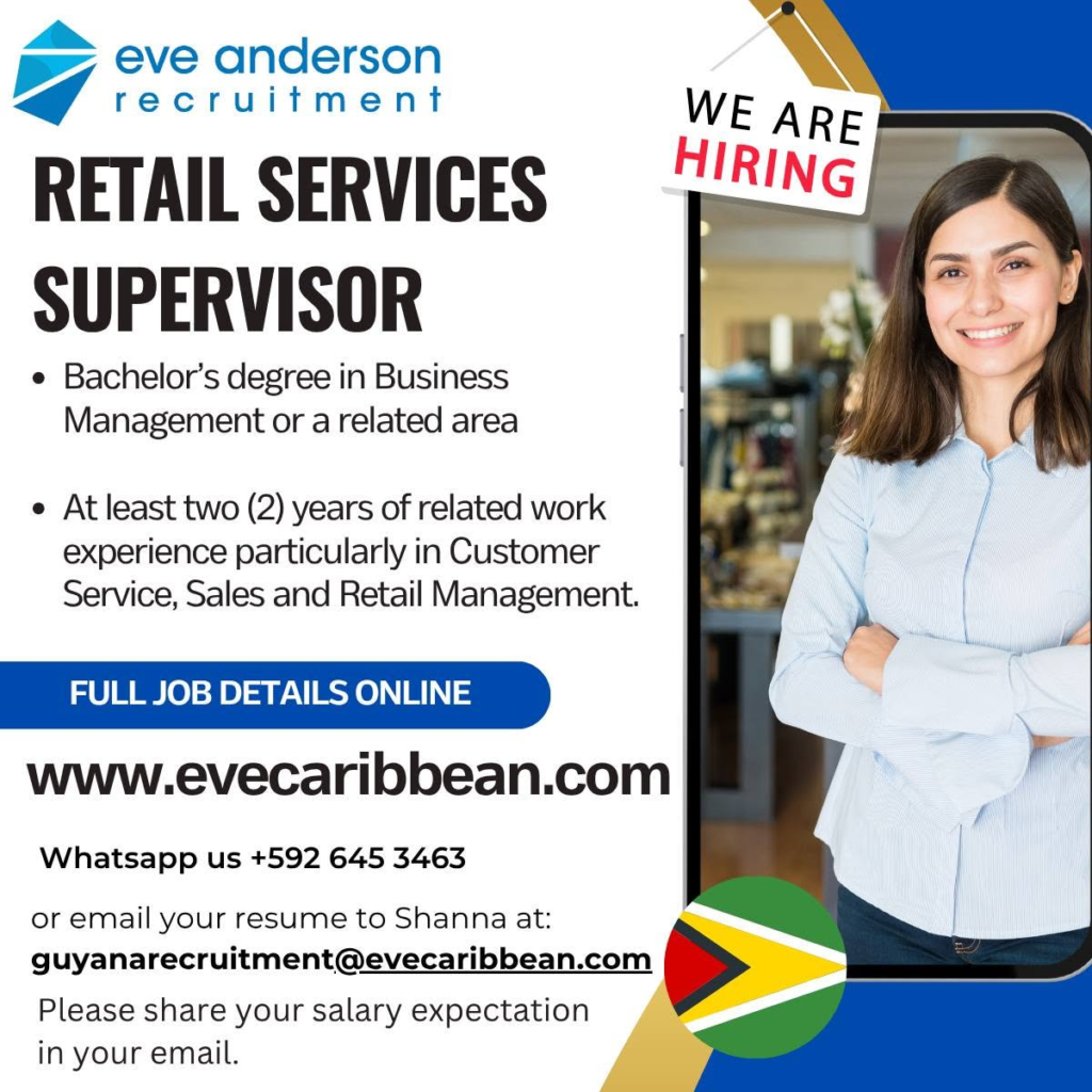 Jobs in Guyana
Urgent Jobs in Guyana
Urgent Vacancies in Guyana
Vacancies in Guyana 2026
Latest Vacancies in Guyana 2026
Part-Time Jobs in Guyana
Jobs in Guyana for Foreigners
Work From Home Jobs in Guyana
Driver Jobs in Guyana
High-Paying Jobs in Guyana
No Experience Jobs in Guyana
Jobs in Guyana with No Experience Required
Latest Jobs in Guyana
New Jobs in Guyana
Jobs Hiring Now in Guyana
Immediate Hiring in Guyana
Full-Time Jobs in Guyana
Entry-Level Jobs in Guyana
Online Jobs in Guyana
Government Jobs in Guyana
Oil and Gas Jobs in Guyana
Remote Jobs in Guyana
Female Jobs in Guyana
Jobs in Georgetown, Guyana
Jobs in Berbice, Guyana
Jobs in Linden, Guyana
Weekend Jobs in Guyana