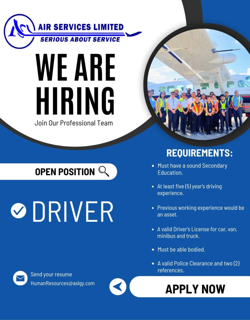 Jobs in Guyana
Urgent Jobs in Guyana
Urgent Vacancies in Guyana
Vacancies in Guyana 2026
Latest Vacancies in Guyana 2026
Part-Time Jobs in Guyana
Jobs in Guyana for Foreigners
Work From Home Jobs in Guyana
Driver Jobs in Guyana
High-Paying Jobs in Guyana
No Experience Jobs in Guyana
Jobs in Guyana with No Experience Required
Latest Jobs in Guyana
New Jobs in Guyana
Jobs Hiring Now in Guyana
Immediate Hiring in Guyana
Full-Time Jobs in Guyana
Entry-Level Jobs in Guyana
Online Jobs in Guyana
Government Jobs in Guyana
Oil and Gas Jobs in Guyana
Remote Jobs in Guyana
Female Jobs in Guyana
Jobs in Georgetown, Guyana
Jobs in Berbice, Guyana
Jobs in Linden, Guyana
Weekend Jobs in Guyana