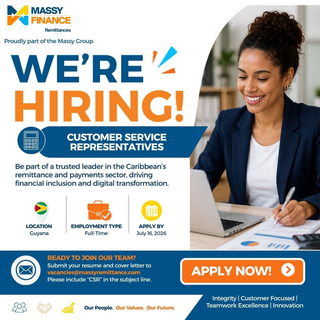 Jobs in Guyana
Urgent Jobs in Guyana
Urgent Vacancies in Guyana
Vacancies in Guyana 2026
Latest Vacancies in Guyana 2026
Part-Time Jobs in Guyana
Jobs in Guyana for Foreigners
Work From Home Jobs in Guyana
Driver Jobs in Guyana
High-Paying Jobs in Guyana
No Experience Jobs in Guyana
Jobs in Guyana with No Experience Required
Latest Jobs in Guyana
New Jobs in Guyana
Jobs Hiring Now in Guyana
Immediate Hiring in Guyana
Full-Time Jobs in Guyana
Entry-Level Jobs in Guyana
Online Jobs in Guyana
Government Jobs in Guyana
Oil and Gas Jobs in Guyana
Remote Jobs in Guyana
Female Jobs in Guyana
Jobs in Georgetown, Guyana
Jobs in Berbice, Guyana
Jobs in Linden, Guyana
Weekend Jobs in Guyana