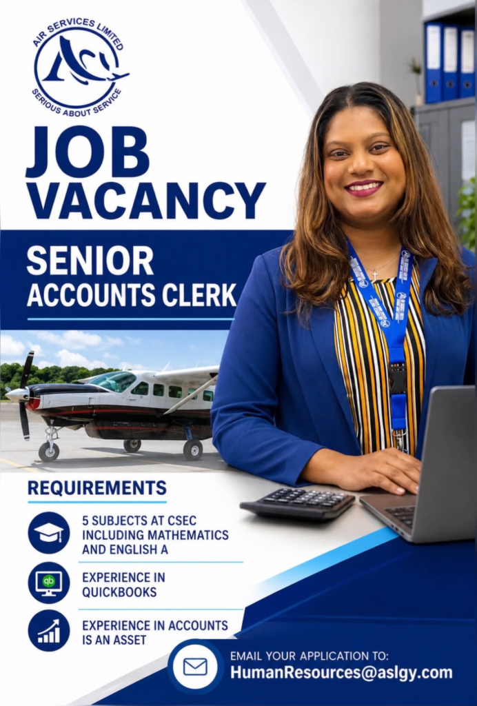 Jobs in Guyana
Urgent Jobs in Guyana
Urgent Vacancies in Guyana
Vacancies in Guyana 2026
Latest Vacancies in Guyana 2026
Part-Time Jobs in Guyana
Jobs in Guyana for Foreigners
Work From Home Jobs in Guyana
Driver Jobs in Guyana
High-Paying Jobs in Guyana
No Experience Jobs in Guyana
Jobs in Guyana with No Experience Required
Latest Jobs in Guyana
New Jobs in Guyana
Jobs Hiring Now in Guyana
Immediate Hiring in Guyana
Full-Time Jobs in Guyana
Entry-Level Jobs in Guyana
Online Jobs in Guyana
Government Jobs in Guyana
Oil and Gas Jobs in Guyana
Remote Jobs in Guyana
Female Jobs in Guyana
Jobs in Georgetown, Guyana
Jobs in Berbice, Guyana
Jobs in Linden, Guyana
Weekend Jobs in Guyana