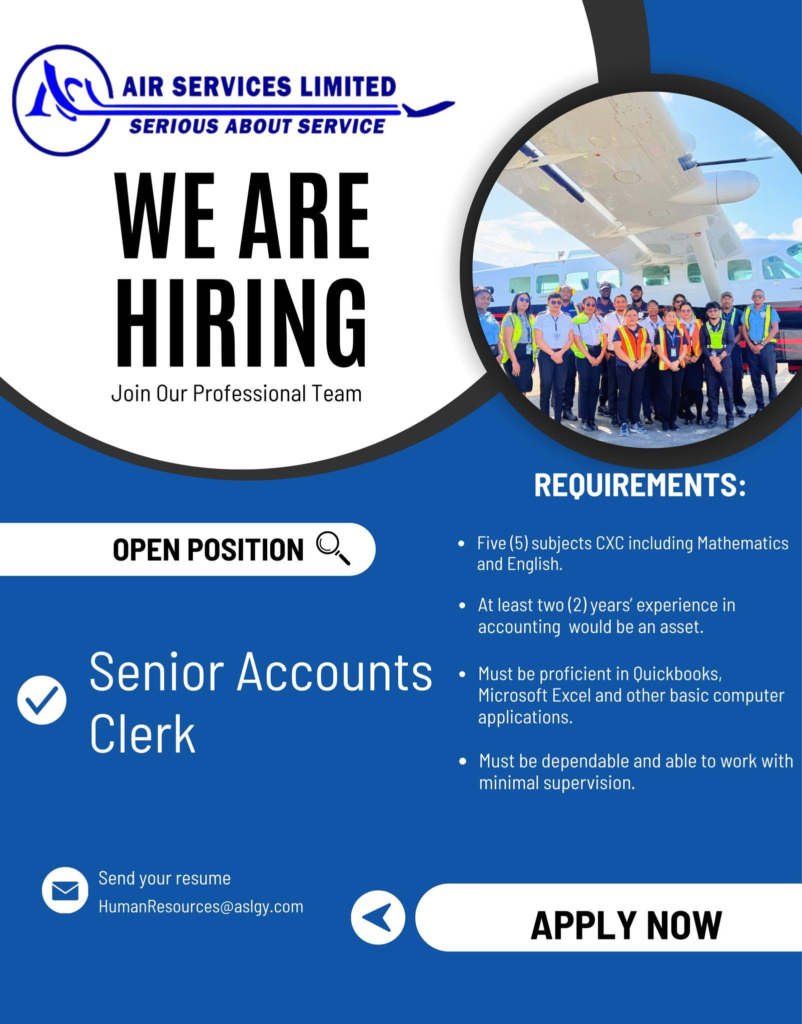 Jobs in Guyana
Urgent Jobs in Guyana
Urgent Vacancies in Guyana
Vacancies in Guyana 2026
Latest Vacancies in Guyana 2026
Part-Time Jobs in Guyana
Jobs in Guyana for Foreigners
Work From Home Jobs in Guyana
Driver Jobs in Guyana
High-Paying Jobs in Guyana
No Experience Jobs in Guyana
Jobs in Guyana with No Experience Required
Latest Jobs in Guyana
New Jobs in Guyana
Jobs Hiring Now in Guyana
Immediate Hiring in Guyana
Full-Time Jobs in Guyana
Entry-Level Jobs in Guyana
Online Jobs in Guyana
Government Jobs in Guyana
Oil and Gas Jobs in Guyana
Remote Jobs in Guyana
Female Jobs in Guyana
Jobs in Georgetown, Guyana
Jobs in Berbice, Guyana
Jobs in Linden, Guyana
Weekend Jobs in Guyana
