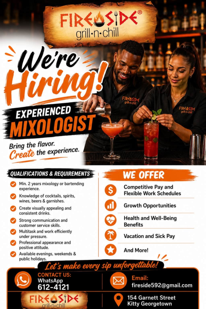 Jobs in Guyana
Urgent Jobs in Guyana
Urgent Vacancies in Guyana
Vacancies in Guyana 2026
Latest Vacancies in Guyana 2026
Part-Time Jobs in Guyana
Jobs in Guyana for Foreigners
Work From Home Jobs in Guyana
Driver Jobs in Guyana
High-Paying Jobs in Guyana
No Experience Jobs in Guyana
Jobs in Guyana with No Experience Required
Latest Jobs in Guyana
New Jobs in Guyana
Jobs Hiring Now in Guyana
Immediate Hiring in Guyana
Full-Time Jobs in Guyana
Entry-Level Jobs in Guyana
Online Jobs in Guyana
Government Jobs in Guyana
Oil and Gas Jobs in Guyana
Remote Jobs in Guyana
Female Jobs in Guyana
Jobs in Georgetown, Guyana
Jobs in Berbice, Guyana
Jobs in Linden, Guyana
Weekend Jobs in Guyana