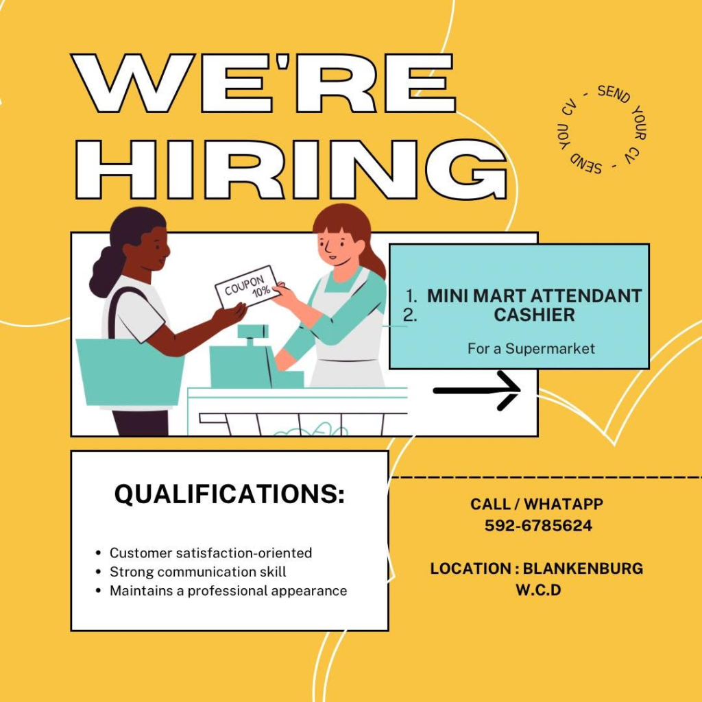 Jobs in Guyana
Urgent Jobs in Guyana
Urgent Vacancies in Guyana
Vacancies in Guyana 2026
Latest Vacancies in Guyana 2026
Part-Time Jobs in Guyana
Jobs in Guyana for Foreigners
Work From Home Jobs in Guyana
Driver Jobs in Guyana
High-Paying Jobs in Guyana
No Experience Jobs in Guyana
Jobs in Guyana with No Experience Required
Latest Jobs in Guyana
New Jobs in Guyana
Jobs Hiring Now in Guyana
Immediate Hiring in Guyana
Full-Time Jobs in Guyana
Entry-Level Jobs in Guyana
Online Jobs in Guyana
Government Jobs in Guyana
Oil and Gas Jobs in Guyana
Remote Jobs in Guyana
Female Jobs in Guyana
Jobs in Georgetown, Guyana
Jobs in Berbice, Guyana
Jobs in Linden, Guyana
Weekend Jobs in Guyana