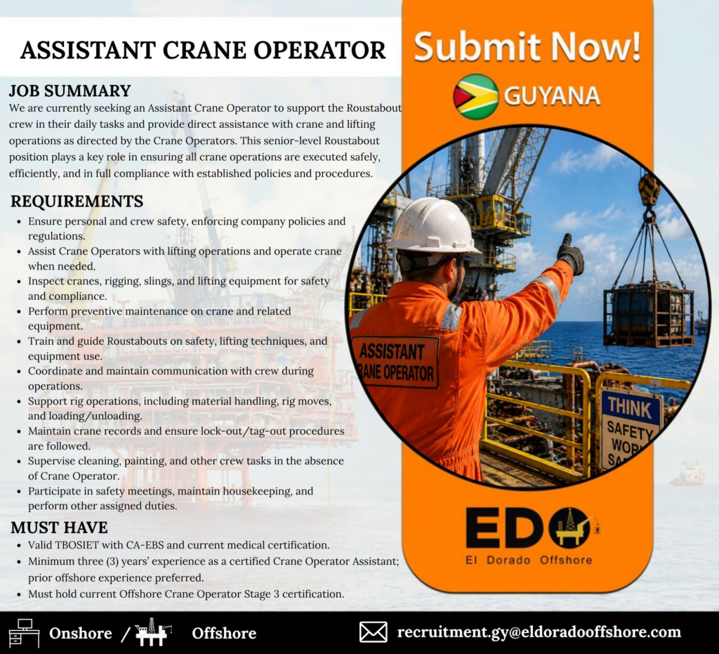 Jobs in Guyana
Urgent Jobs in Guyana
Urgent Vacancies in Guyana
Vacancies in Guyana 2026
Latest Vacancies in Guyana 2026
Part-Time Jobs in Guyana
Jobs in Guyana for Foreigners
Work From Home Jobs in Guyana
Driver Jobs in Guyana
High-Paying Jobs in Guyana
No Experience Jobs in Guyana
Jobs in Guyana with No Experience Required
Latest Jobs in Guyana
New Jobs in Guyana
Jobs Hiring Now in Guyana
Immediate Hiring in Guyana
Full-Time Jobs in Guyana
Entry-Level Jobs in Guyana
Online Jobs in Guyana
Government Jobs in Guyana
Oil and Gas Jobs in Guyana
Remote Jobs in Guyana
Female Jobs in Guyana
Jobs in Georgetown, Guyana
Jobs in Berbice, Guyana
Jobs in Linden, Guyana
Weekend Jobs in Guyana
