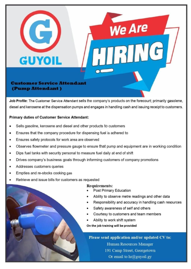 Jobs in Guyana
Urgent Jobs in Guyana
Urgent Vacancies in Guyana
Vacancies in Guyana 2026
Latest Vacancies in Guyana 2026
Part-Time Jobs in Guyana
Jobs in Guyana for Foreigners
Work From Home Jobs in Guyana
Driver Jobs in Guyana
High-Paying Jobs in Guyana
No Experience Jobs in Guyana
Jobs in Guyana with No Experience Required
Latest Jobs in Guyana
New Jobs in Guyana
Jobs Hiring Now in Guyana
Immediate Hiring in Guyana
Full-Time Jobs in Guyana
Entry-Level Jobs in Guyana
Online Jobs in Guyana
Government Jobs in Guyana
Oil and Gas Jobs in Guyana
Remote Jobs in Guyana
Female Jobs in Guyana
Jobs in Georgetown, Guyana
Jobs in Berbice, Guyana
Jobs in Linden, Guyana
Weekend Jobs in Guyana
