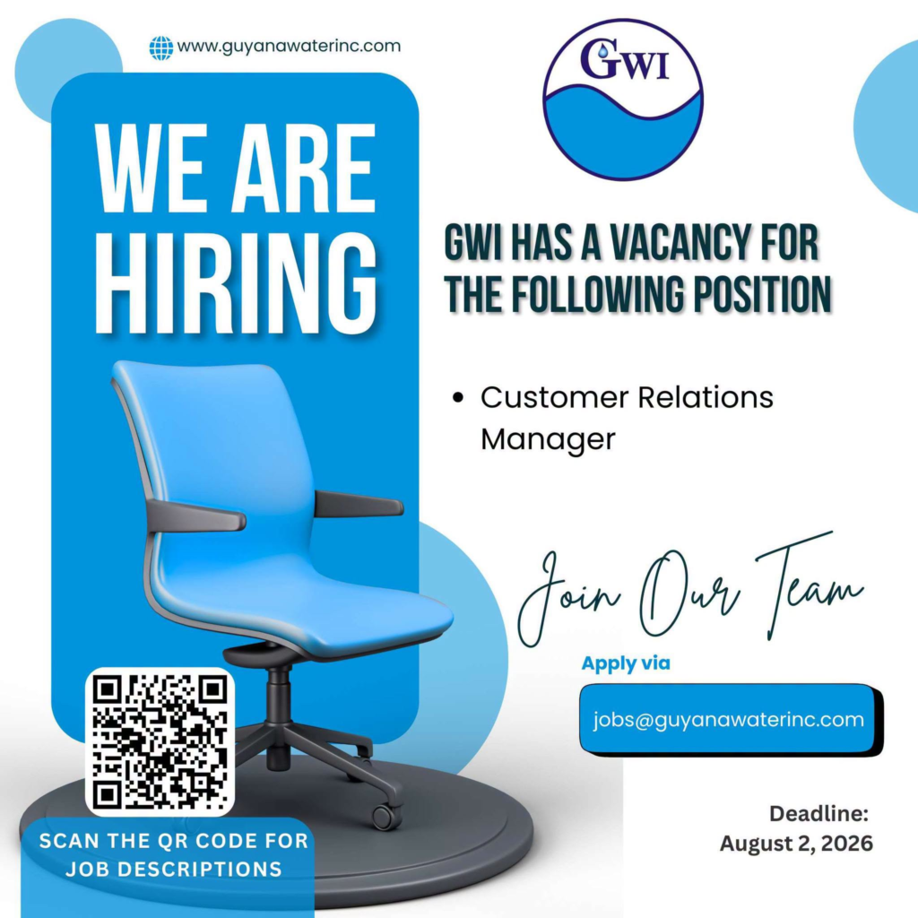 Jobs in Guyana
Urgent Jobs in Guyana
Urgent Vacancies in Guyana
Vacancies in Guyana 2026
Latest Vacancies in Guyana 2026
Part-Time Jobs in Guyana
Jobs in Guyana for Foreigners
Work From Home Jobs in Guyana
Driver Jobs in Guyana
High-Paying Jobs in Guyana
No Experience Jobs in Guyana
Jobs in Guyana with No Experience Required
Latest Jobs in Guyana
New Jobs in Guyana
Jobs Hiring Now in Guyana
Immediate Hiring in Guyana
Full-Time Jobs in Guyana
Entry-Level Jobs in Guyana
Online Jobs in Guyana
Government Jobs in Guyana
Oil and Gas Jobs in Guyana
Remote Jobs in Guyana
Female Jobs in Guyana
Jobs in Georgetown, Guyana
Jobs in Berbice, Guyana
Jobs in Linden, Guyana
Weekend Jobs in Guyana