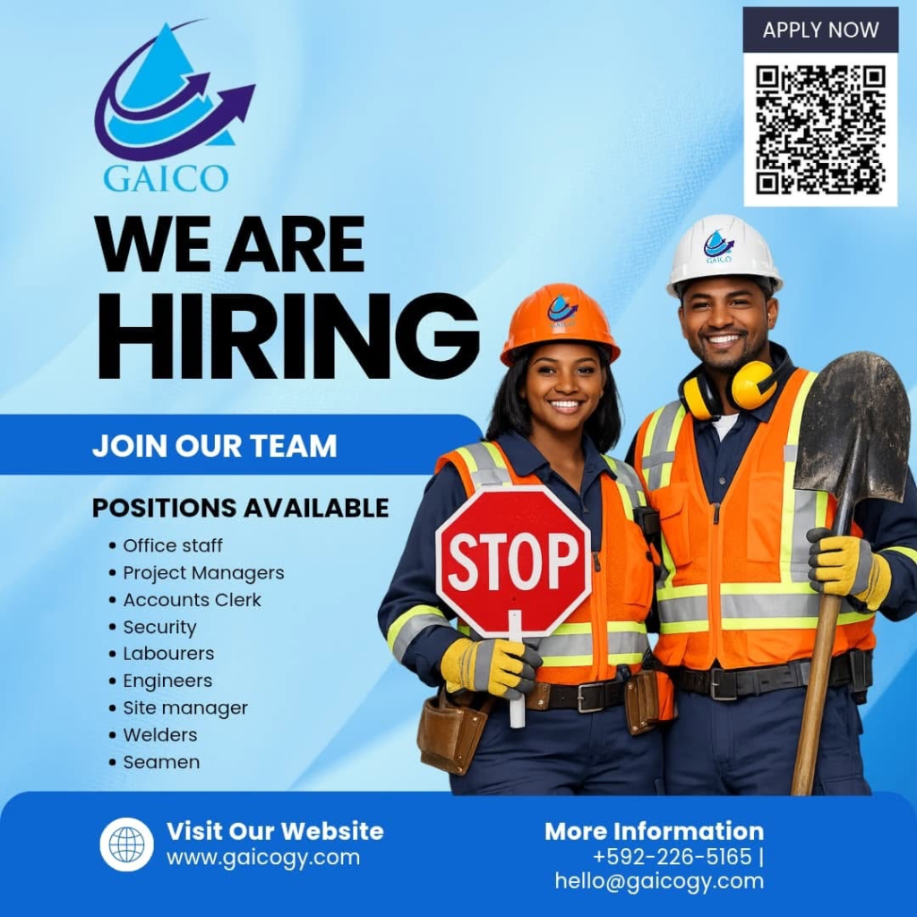 Jobs in Guyana
Urgent Jobs in Guyana
Urgent Vacancies in Guyana
Vacancies in Guyana 2026
Latest Vacancies in Guyana 2026
Part-Time Jobs in Guyana
Jobs in Guyana for Foreigners
Work From Home Jobs in Guyana
Driver Jobs in Guyana
High-Paying Jobs in Guyana
No Experience Jobs in Guyana
Jobs in Guyana with No Experience Required
Latest Jobs in Guyana
New Jobs in Guyana
Jobs Hiring Now in Guyana
Immediate Hiring in Guyana
Full-Time Jobs in Guyana
Entry-Level Jobs in Guyana
Online Jobs in Guyana
Government Jobs in Guyana
Oil and Gas Jobs in Guyana
Remote Jobs in Guyana
Female Jobs in Guyana
Jobs in Georgetown, Guyana
Jobs in Berbice, Guyana
Jobs in Linden, Guyana
Weekend Jobs in Guyana