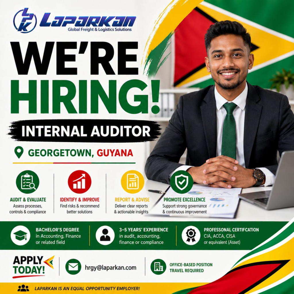 Jobs in Guyana
Urgent Jobs in Guyana
Urgent Vacancies in Guyana
Vacancies in Guyana 2026
Latest Vacancies in Guyana 2026
Part-Time Jobs in Guyana
Jobs in Guyana for Foreigners
Work From Home Jobs in Guyana
Driver Jobs in Guyana
High-Paying Jobs in Guyana
No Experience Jobs in Guyana
Jobs in Guyana with No Experience Required
Latest Jobs in Guyana
New Jobs in Guyana
Jobs Hiring Now in Guyana
Immediate Hiring in Guyana
Full-Time Jobs in Guyana
Entry-Level Jobs in Guyana
Online Jobs in Guyana
Government Jobs in Guyana
Oil and Gas Jobs in Guyana
Remote Jobs in Guyana
Female Jobs in Guyana
Jobs in Georgetown, Guyana
Jobs in Berbice, Guyana
Jobs in Linden, Guyana
Weekend Jobs in Guyana