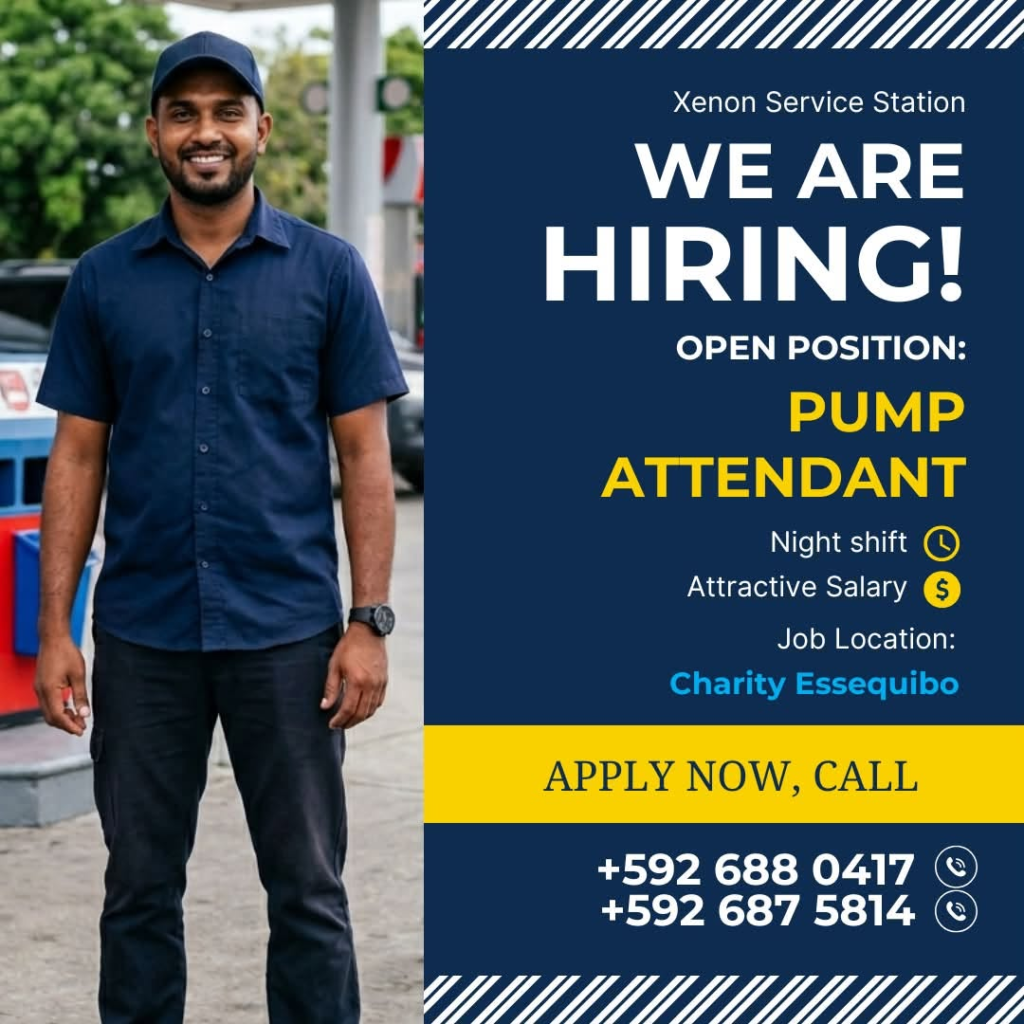 Jobs in Guyana
Urgent Jobs in Guyana
Urgent Vacancies in Guyana
Vacancies in Guyana 2026
Latest Vacancies in Guyana 2026
Part-Time Jobs in Guyana
Jobs in Guyana for Foreigners
Work From Home Jobs in Guyana
Driver Jobs in Guyana
High-Paying Jobs in Guyana
No Experience Jobs in Guyana
Jobs in Guyana with No Experience Required
Latest Jobs in Guyana
New Jobs in Guyana
Jobs Hiring Now in Guyana
Immediate Hiring in Guyana
Full-Time Jobs in Guyana
Entry-Level Jobs in Guyana
Online Jobs in Guyana
Government Jobs in Guyana
Oil and Gas Jobs in Guyana
Remote Jobs in Guyana
Female Jobs in Guyana
Jobs in Georgetown, Guyana
Jobs in Berbice, Guyana
Jobs in Linden, Guyana
Weekend Jobs in Guyana