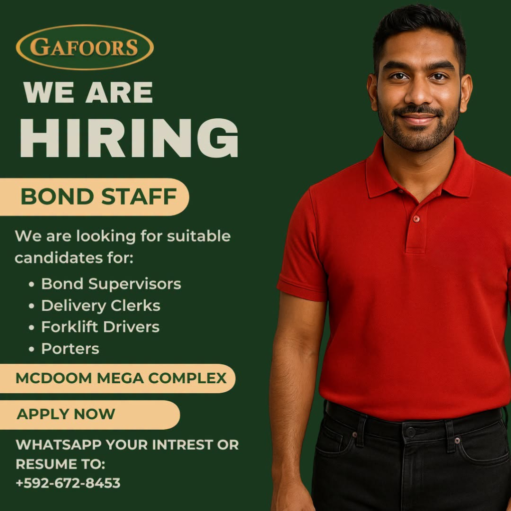 Jobs in Guyana
Urgent Jobs in Guyana
Urgent Vacancies in Guyana
Vacancies in Guyana 2026
Latest Vacancies in Guyana 2026
Part-Time Jobs in Guyana
Jobs in Guyana for Foreigners
Work From Home Jobs in Guyana
Driver Jobs in Guyana
High-Paying Jobs in Guyana
No Experience Jobs in Guyana
Jobs in Guyana with No Experience Required
Latest Jobs in Guyana
New Jobs in Guyana
Jobs Hiring Now in Guyana
Immediate Hiring in Guyana
Full-Time Jobs in Guyana
Entry-Level Jobs in Guyana
Online Jobs in Guyana
Government Jobs in Guyana
Oil and Gas Jobs in Guyana
Remote Jobs in Guyana
Female Jobs in Guyana
Jobs in Georgetown, Guyana
Jobs in Berbice, Guyana
Jobs in Linden, Guyana
Weekend Jobs in Guyana