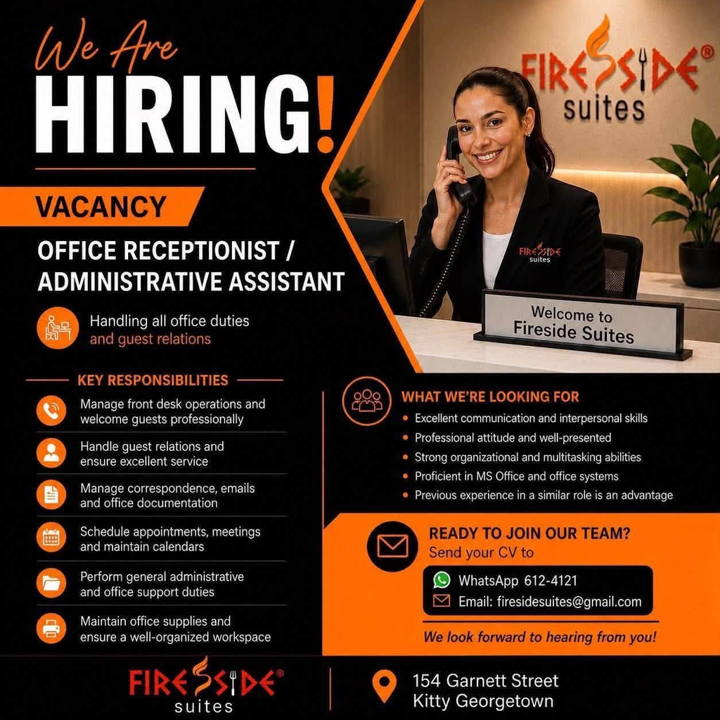 Hiring Office Receptionist 