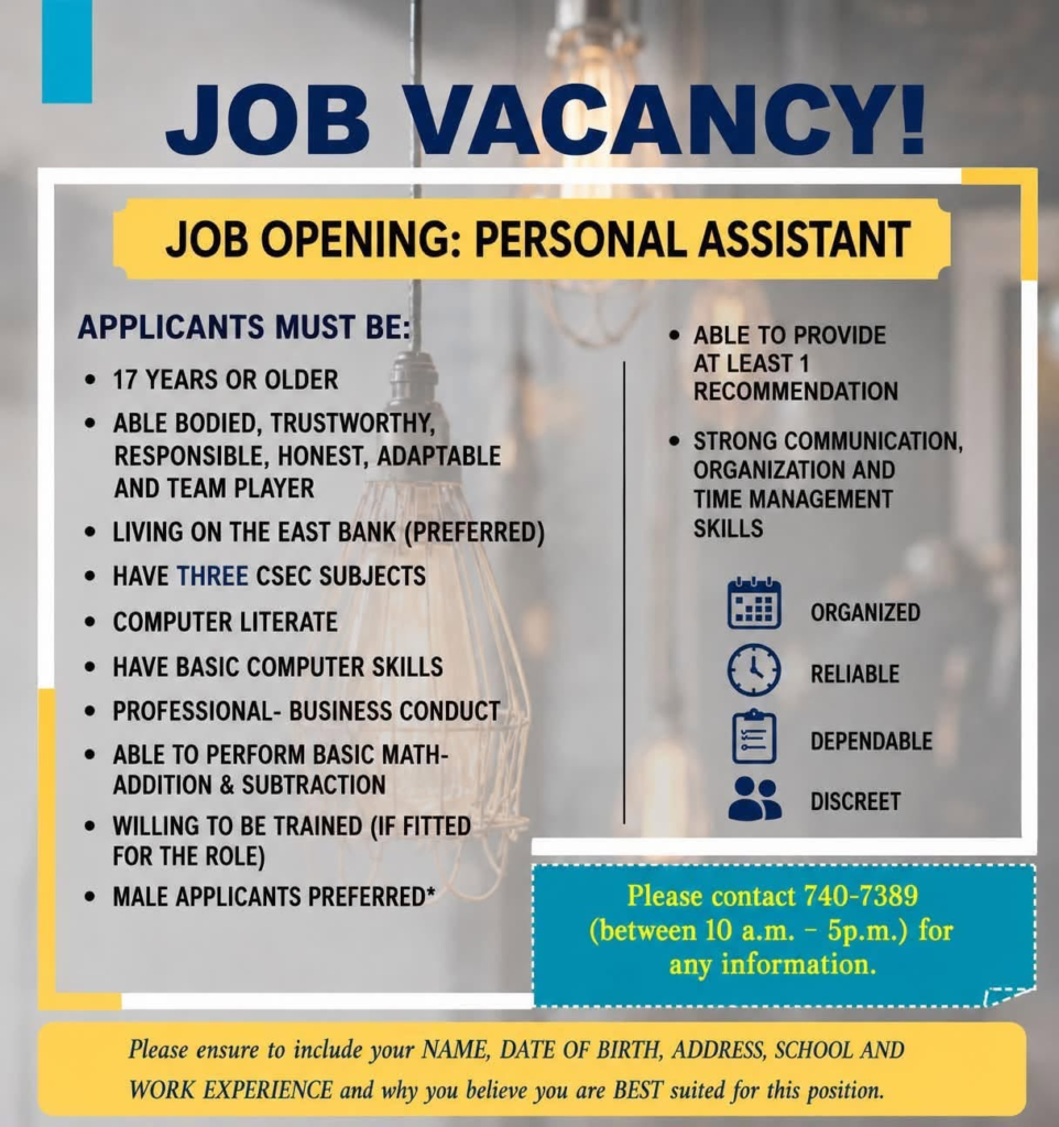 Hiring Personal Assistant 